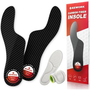 Morton's Extension Orthotic, Recovery Carbon Fiber Insole-Rigid Foot Support Shoe Inserts for Morton's Toe, Turf Toe, Hallux Limitus, Hallux Rigidus, Arthritis and Broken Big Toe-1 Pair Length 9.25" (9.25"-Men's 6-6.5/Women's 7-7.5,235mm)