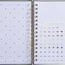 russell+hazel 2025 Vegan Leather Black Weekly Planner, 12 Month Calendar (Small, Blush)