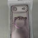 Misscase Magnetic Glitter Case for iPhone 17 Air 6.5 Inch, Camera Protection, Compatible with MagSafe, Rectangle Cute Bling Sparkle Diamond Colorful Phone Cover, Drop-Tested & Shockproof-Purple