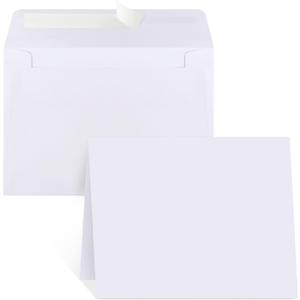 Joyberg Blank Cards and Envelopes 4x6, 30 Pack White Invitation Cardstock with 30 Pack Envelopes, Self-Seal Thank you Blank Greeting Cards and Envelopes, for All Occasions DIY, Print custom