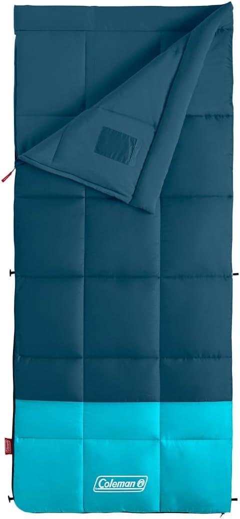 Coleman Kompact 20F Sleeping Bag, Cool-Weather Adult Sleeping Bag with Heat Retention, Stuff Sack, & Snag-Free Zipper, Great for Camping, Sleepovers, Guests & More
