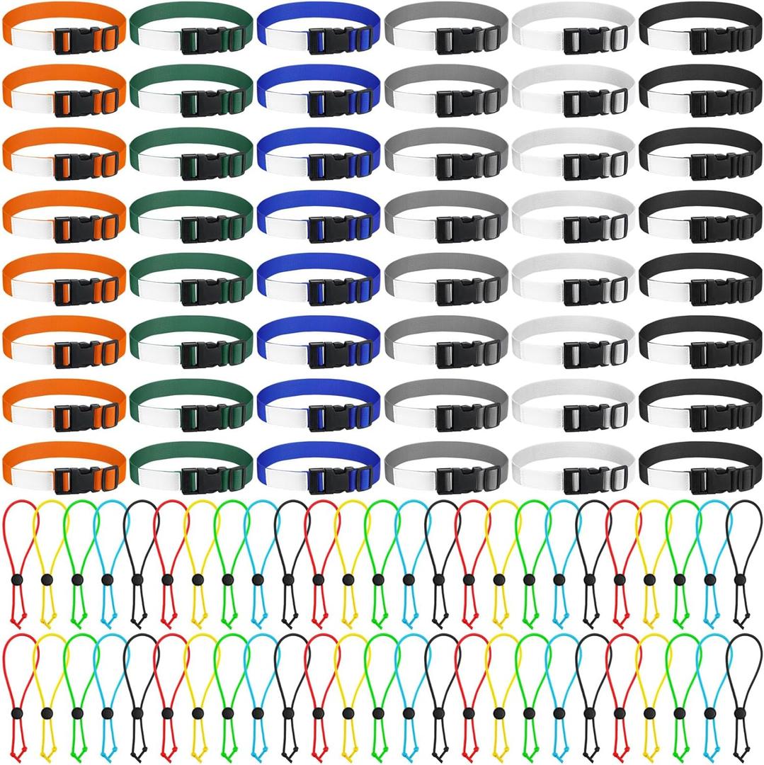 49 Pcs Laundry Strap Sock Clips Set Includes Laundry Strap with Buckle and Sock Clips for Nylon Organizer Accessories Tools for Washing Machine and Dryer