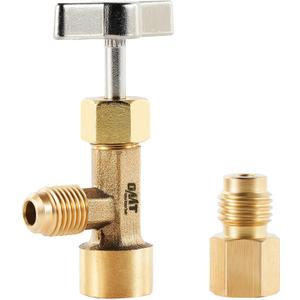 Orion Motor Tech R134a Can Tap, Puncture Style R134a Refrigerant Dispenser with Tank Adapter for 1/4" and 1/2" AC Charging Hoses for Refilling Automotive Truck SUV and Other Air Conditioning Systems