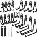 20 Pack Garage Hooks with Anti-Slip Coating,Heavy Duty Wall Mount Storage Hooks for Hanging Bike,Hose,Ladder,Yard,Garden Tools