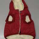 Fleece Lining Extra Warm Dog Hoodie in Winter for Small Dogs Jacket Puppy Coats with Hooded,Red M (Medium (Pack of 1))