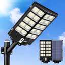 JAYNLT Y-5200W Solar Street Lights Outdoor,Commercial Parking Lot Lights Dusk to Dawn, Waterproof Solar Security Flood Lights with Motion Sensor and Remote for Yard, Garage, Driveway (1Pack)