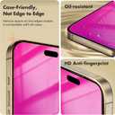 2 Pack Privacy Screen Protector for iPhone 17 Air Anti-Spy Tempered Glass Gradient Colorful 17Air Mirror Effect Full Coverage Anti-Bluelight Anti-Bubble Alignment Frame 6.5 Inch (Pink)