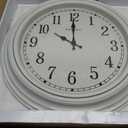 Kiera Grace Large Emmerson Round Wall Clock, 20" x 20", White