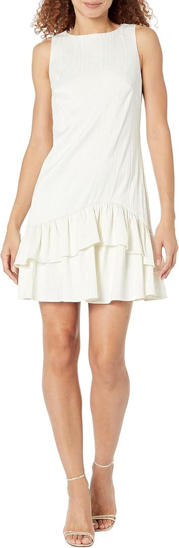 Trina Turk Women's Ruffled Hem Dress (Size: 0, Winter White)