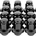 M14x1.5 Lug Nuts Set of 20 Compatible with Sequoia Landcruiser Tundra Lexus LX Black 7/8 22mm Hex Mag Washer Lug Nuts 1.85 Inch