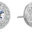 Amazon Essentials Cubic Zirconia Classic Halo Stud Earrings in Sterling Silver, (previously Amazon Collection)