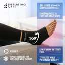 Ankle Compression Sleeve for Achilles Tendonitis Relief, Ankle Ice Pack Wrap, Foot Brace Sprained Ankle Support for Women and Men, Freeze Cold Packs for Plantar Fasciitis L-XL