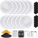 12 PCS Upgraded Filter Unit 3.0 Fit for Pet Cat Water Fountain E versweet Solo 2/Solo SE, E versweet 2S/3/3 Pro, 12 PCS Replacement Filter and 12 PCS Foam Pump Filters