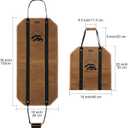 2 x Large Firewood Carrier 39 x 18 inches Waxed Canvas Logs Carrier Tote Bag with Handles, Heavy Duty Wood Holder for Fireplace - Bear