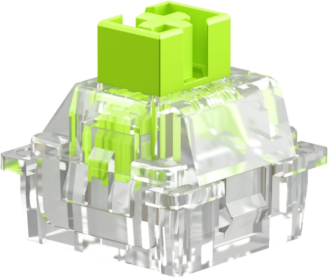 Glorious Raptor Clicky Hall-Effect Magnetic Switches (36-Pack), Transparent Housing, Pre-Lubed Click Bar, HE Hot-Swap Compatible, RGB-Optimized