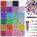 24000Pcs Resin Rhinestones for Crafting with Tweezers, Multicolor 3mm Flatback Gems with 1 Pc B7000 Jewelry Glue, Bedazzling Crystal for Crafts Clothing Tumblers Mugs Shoes Fabric Nail Art