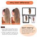 SEIKEA Ponytail Extension, PT005 Isabella 22" Long Bohemian Curly Drawstring Ponytail, Light Fluffy Multi-Layered Clip in Hair Extensions, Natural Soft Synthetic Hairpiece, Medium/White Blonde
