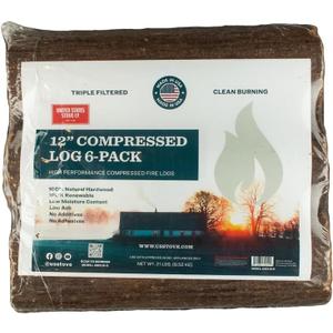 12" Compressed Log - 6 Pack