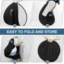 3x5ft/100x150cm Backdrop for Photography, Double Sided White Screen and Black Screen, 2 in 1 Collapsible and Reversible Background for Photography, YouTube Videos,and Live Streaming