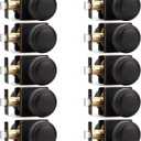 Probrico Oil Rubbed Bronze Square Door Knobs, Passage Door Knobs for Hallway&Closets, Interior Door Handles Stainless Steel, Modern Door Knobs with Square Rosette, 10 Pack