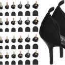 12 Pairs Heel Caps for High Heels,Heel Replacement Tips Repair Kit U Shaped for Women Shoes Wedding,Cap Cover Shoe Protectors Non Slip Tip Pin