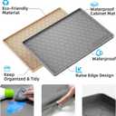 Silicone Under Sink Mat 34" x 22", kitchen Essentials and Gadgets, Shelf liner and Cabinet Protector, Home Organizers and Storage, Waterproof Bathroom Tray (Dark Gray)