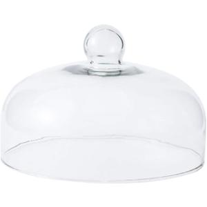 9 Inch Clear Glass Cake Dome, Home Kitchen Food Cover Pastry Display Stand Cheese Pudding Dome Cake Fresh Keeping Cover(Size:22.8cm)