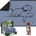 2 Pack Washable Pee Pads for Dogs 18"x24", Reusable Training Puppy pads Absorbency Non-Slip & Leak-Proof for Pet Whelping Box Playpen Crate Sofa Bed Floors (Gray)