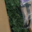 7.5 FT Prelit Christmas Tree, Artificial Spruce Christmas Tree with 350 Warm White LED Lights, 1100 PVC Branch Tips, Easy Assembly/Metal Stand/Hinged Branches Decoration