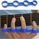 Vaguelly Finger Expansion Sleeves Guitar Trainer Tool for Beginners Improve Finger Span Flexibility Musical Instrument Accessories for Ukulele Piano Practice (Medium, Blue)