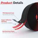 10Ft Stair Nosing Stair Edge Trim, Stair Nose, Non-Slip Self Adhesive Stair Edge Protector Suitable for Indoor/Outdoor Stairs (Black)