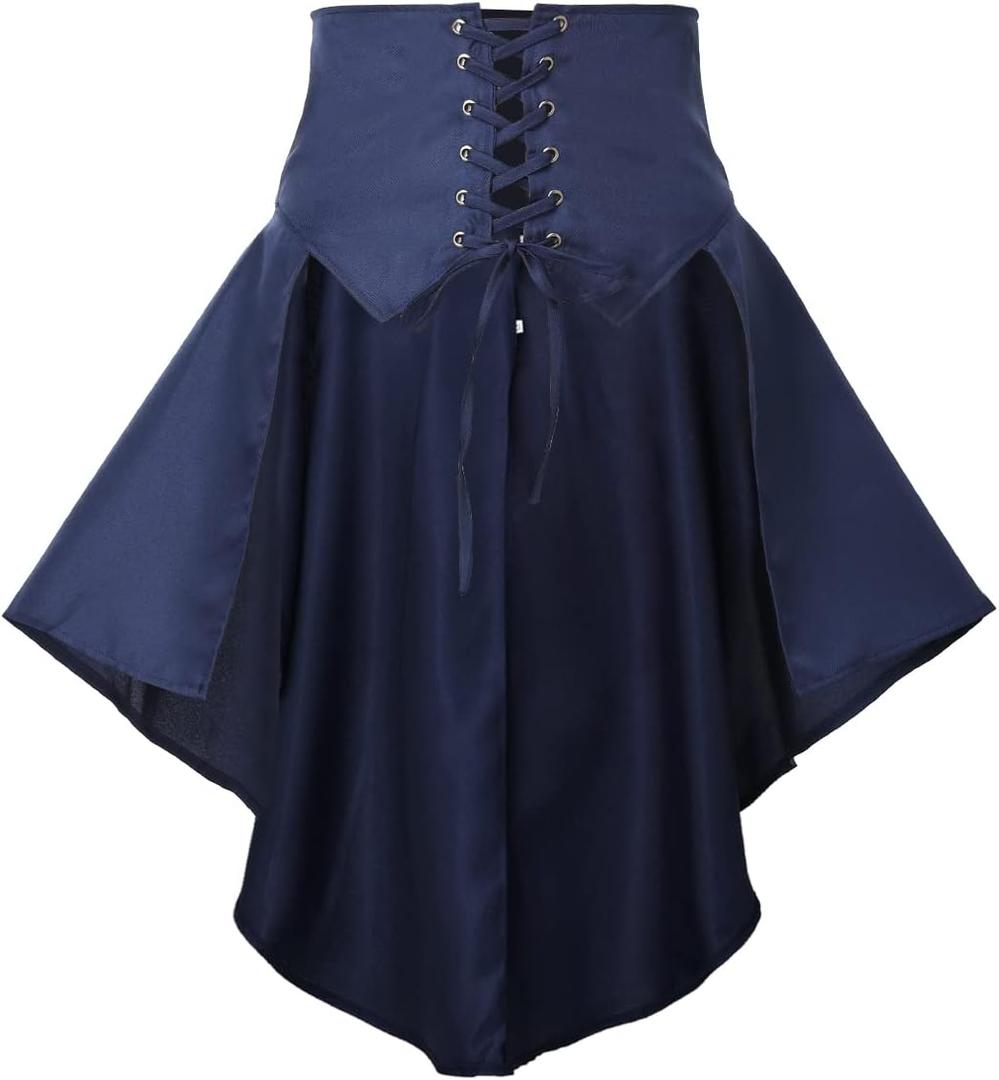 COSDREAMER Steampunk Women's Skirts Waist Belt for Women Ruffles Pirate Corset Costumes (L)