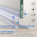 Yecaye 3 Pack 39" Frameless Shower Door Bottom Seal, 3/8" (10mm) Glass Seal Strip, Shower Door Sweep with Drip Rail, Stop Leaks and Create a Water Barrier