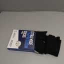 Doctor's Select 3 Pairs Plus Size Compression Socks Wide Calf - Up to 6XL | 20-30 mmHg Compression Socks for Women Wide Calf | Black (XX-Large)