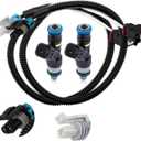 AULINKOEM Parts2PCS Fuel Injector Harness Set 0280158197 Fit for Polaris Ranger 800 2011-2017,Ranger Crew 800 2010-2014,Ranger XP 800 2012-2013,RZR 800 2011-2013,1204318 1204319