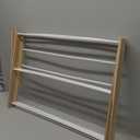 Household Essentials 5001 Collapsible Folding Wooden Clothes Drying Rack For Laundry | Pre Assembled (Natural/White Birch)