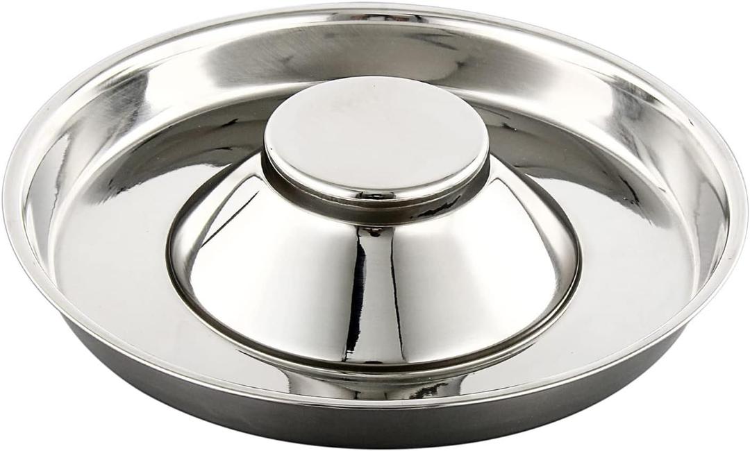 Stainless Steel Pet Bowl for Puppy and Cat, Dog Food and Water Feeding Bowl, Puppies and Kittens Weaning Bowls, Multiple Dogs and Cats Eat and Drink Together (1PC, L) (L - 7cups/56oz)