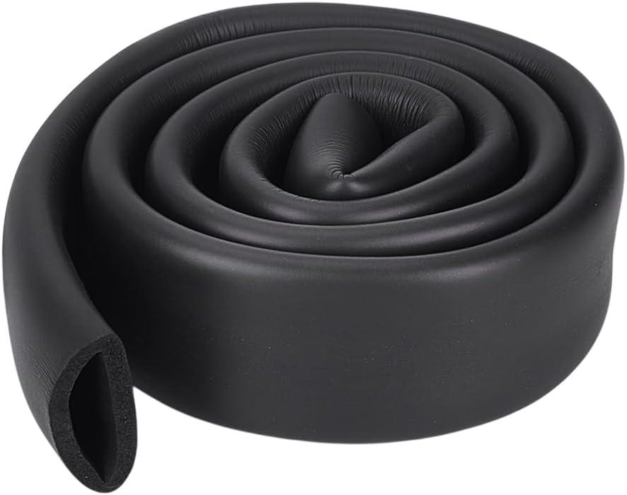 AHANDMAKER Foam Tubing for Handle Grip Support, Synthetic Rubber Handlebar Cover Grip 1.3 Inch OD 1 Inch ID 43.3 Inch Long Comfortable Non-Slip Handle Grips for Fitness Equipment Bicycle, Black, Pack 2