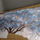 JuhaiArt Teal Wall Art Blue Wall Decoration for Living Room, 59"L x 29"W