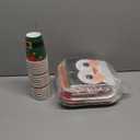 HABDJILTY 120 Pcs Christmas Paper Plates and Napkins Tableware Set, Christmas Party Supplies - Disposable Santa Gingerbread Snowman Plates Napkins Cups for Xmas Winter Party Table Decorations,Serve 30