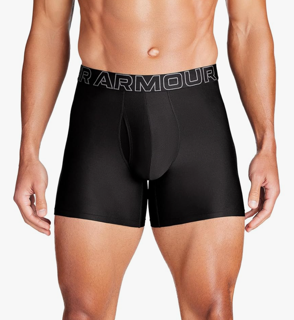 Under Armour Men's Multi-Pack Standard Tech 6" Inseam Boxer Brief, Size Medium, 2 Pack