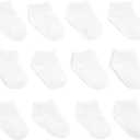 Simple Joys by Carter's Baby Boys' 12-Pack Socks (0-6 Months, White Crew)