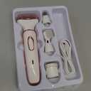 Electric Razor for Women,Hair Trimmer for Face Nose Eyebrow Beard Mustache Arm Leg Armpit Bikini,Painless Rechargeable Portable 4 in 1 Womens Body Shavers Set