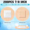 Geiserailie 200pcs 7/8 Inch Round Bandages for Face Sensitive Skin Silicone Small Bandages Sterile Hypoaller Lenic Latex Free Nonstick for Sensitive Fragile Skin Delicate Wounds
