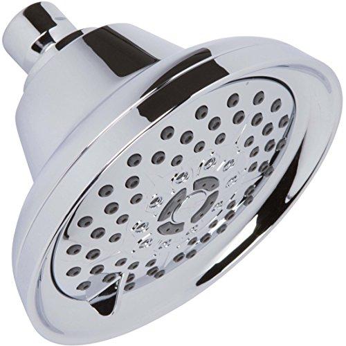 Aqua Elegante Massage Shower Head With Mist - High Pressure Boosting, Adjustable Massaging Rainfall Showerhead For Low Flow Showers With Water Saving Nozzles - 2.5 GPM - Polished Chrome