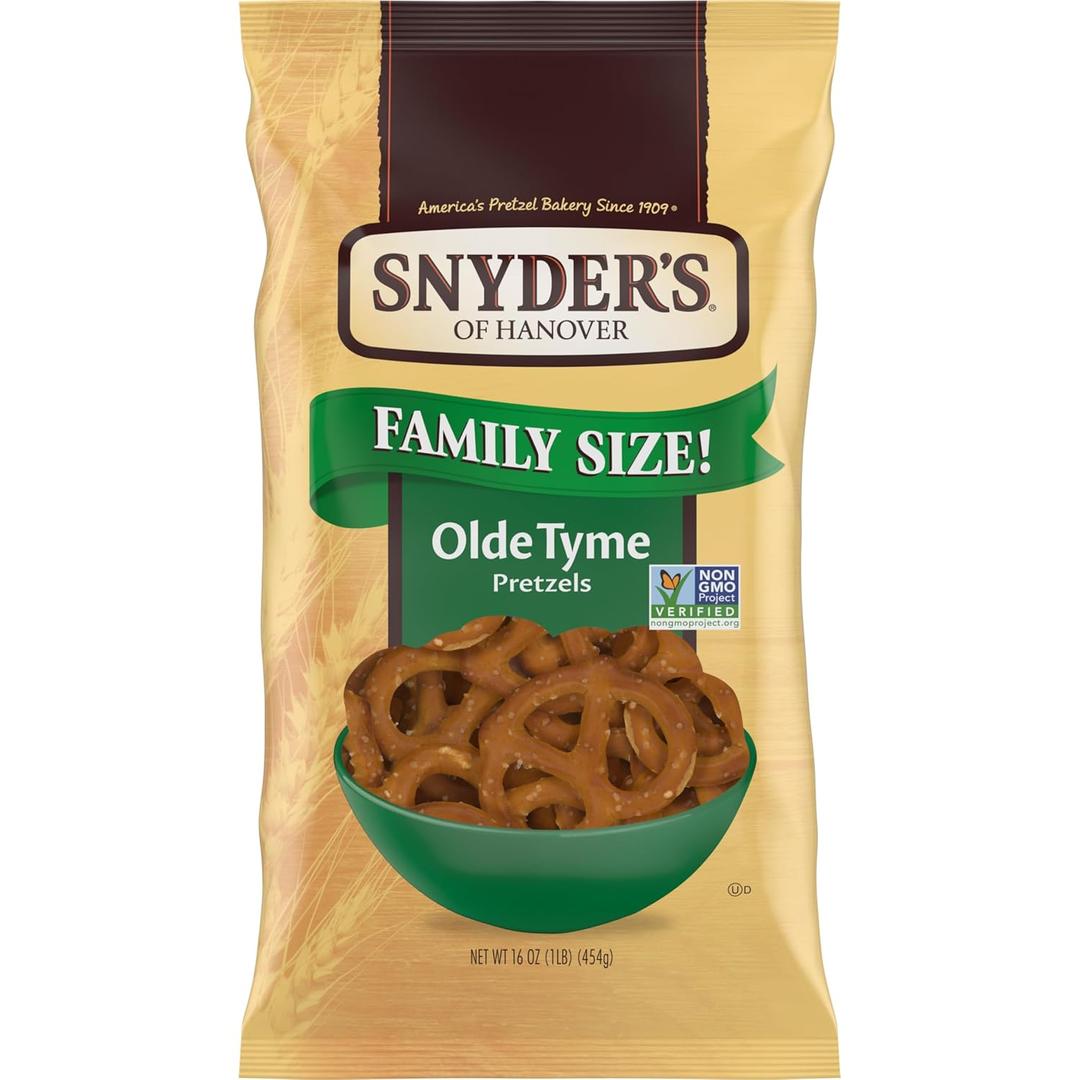 Snyder's of Hanover Old Tyme Pretzels, 16 Oz Bag (EXP 10/04/25)