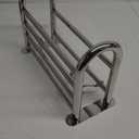 BESy Adjustable 15-25 Inch Towel Rack with Shelf for Bathroom and Lavatory Towel Shelf Double Towel Bar Rod 4 Hooks Wall Mount Multifunction Towel Holder Hotel Style Stainless Steel Polished Chrome