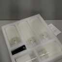 Rechargeable Flameless Candle, Flashing LED Pillar Real Wax Candle with Remote Control and Timer, Teardrop Wick, Clear Glass Electronic Candles, 1 Set of 5