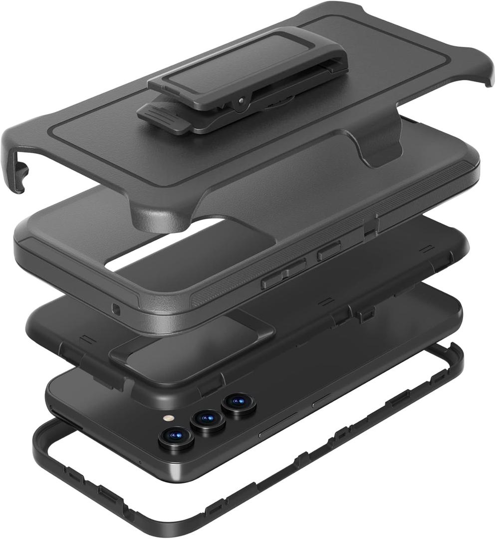 Compatible with Samsung Galaxy A54 5G Case, with Belt Clip Holster Heavy Duty Rugged Shockproof Full Body Protection Kickstand Phone case for Samsung Galaxy A54 5G (Black)