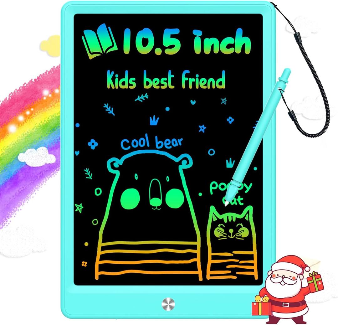 LCD Writing Tablet Doodle Board,10.5 inch Colorful Drawing Pad,Electronic Drawing Tablet, Drawing Pads,Travel Gifts for Kids Ages 3 4 5 6 7 8 Year Old Girls Boys (Blue)